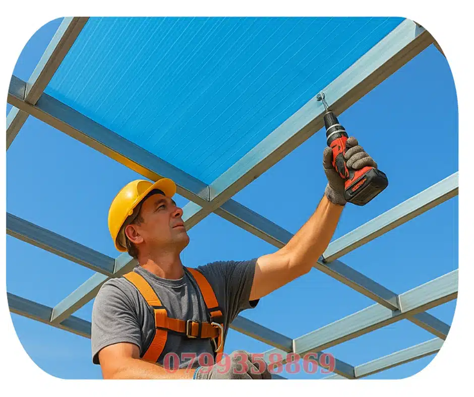 Quy trình thi công nhựa Poly lấy sáng chuyên nghiệp tại Đà Nẵng của Shop Kim Châu Hà.
