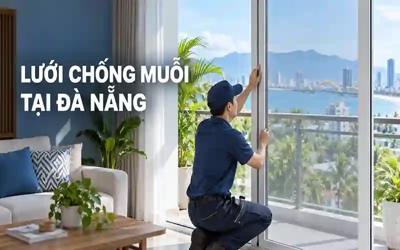 Dịch vụ lắp đặt lưới chống muỗi tại Đà Nẵng giúp ngăn muỗi và côn trùng hiệu quả, bảo vệ gia đình mà vẫn giữ không gian sáng, thoáng tự nhiên.